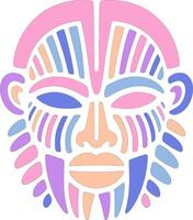 Mystical Stylized Tribal Tayra Face Design vector