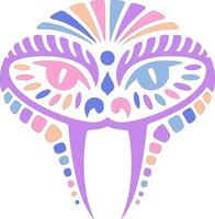 Sacred Asian Vine Snake Face Design vector
