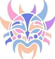 Elegant Tribal Thorny Devil Face Design vector