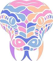 Sacred Green Tree Python Face Design vector