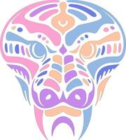 Elegant Green Tree Python Face Design vector