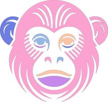 Ancient Yellowtailed Woolly Monkey Face Design vector