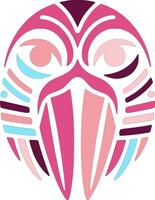 Stylized Tribal Toucan Face Design vector