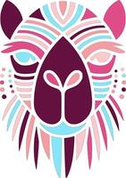 Abstract Camel Head Geometric Art vector