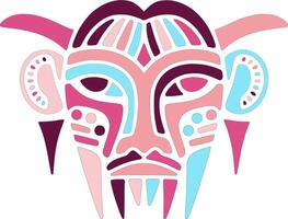 Sacred Stylized Tribal Oribi Face Design vector