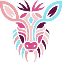 Abstract Colorful Deer Head Design vector