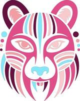 Ancient Tribal Giant Sable Face Design vector