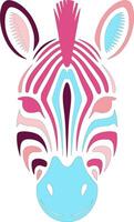 Colorful Zebra Head Abstract Art vector