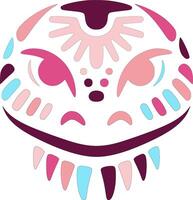 Elegant Mexican Beaded Lizard Face Design vector
