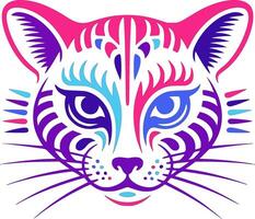 Sacred Stylized Tribal Ringtail Face Design vector