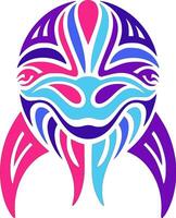 Stylized Tribal Dolphin Face Design vector