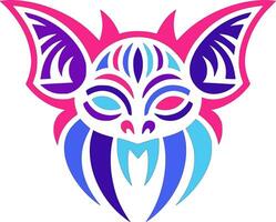 Mystical False Vampire Bat Face Design vector
