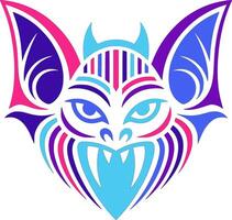 Iconic False Vampire Bat Face Design vector