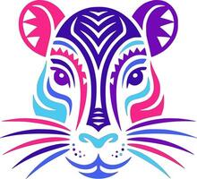 Iconic Stylized Tribal Agouti Face Design vector