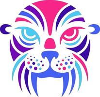 Tribal Sea Lion Face Design vector
