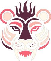Abstract Tiger Head Art Design vector