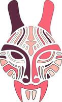 Mystical Stylized Tribal Klipspringer Face Design vector