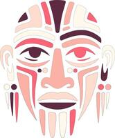 Tribal Mask Art Design Pattern Graphic vector