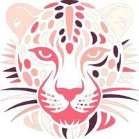 Abstract Cheetah Head Art Design vector
