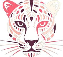 Abstract Leopard Head Pattern Design vector