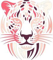 Abstract Cheetah Head Art Design. vector