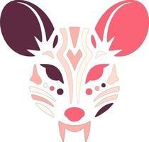 Tribal Mouse Deer Face Design vector