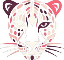Abstract Leopard Head Design Art vector