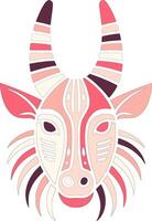 Stylized Tribal Sitatunga Face Design vector