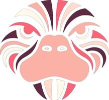 Stylized Tribal Platypus Face Design vector