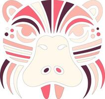 Ancient Stylized Tribal Platypus Face Design vector