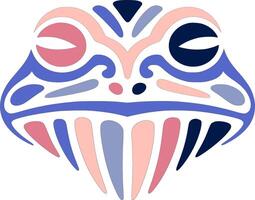 Sacred Tribal Glass Frog Face Design vector