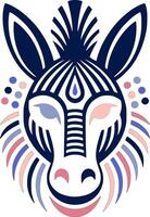 Ancient Stylized Tribal Zonkey Face Design vector