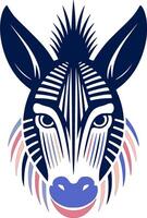 Mystical Stylized Tribal Zonkey Face Design vector