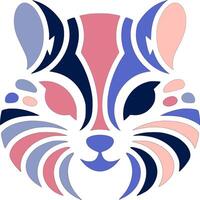 Tribal Flying Squirrel Face Design vector