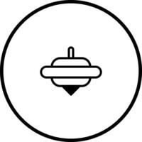 Spinning top minimalist drawing design perfect graphic resource element for toy store advertising or creative design projects and applications vector