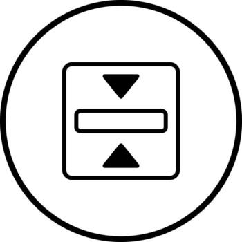 dimensionamiento opciones vertical redimensionar modo botón pictograma ajustamiento línea altura dirección orientación icono para interfaz aplicaciones vector