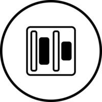 Simplified schematic circuit board icon design in a modern minimalist representation suitable for technology purposes vector