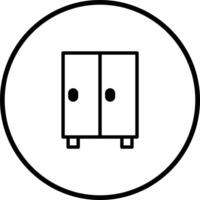 Simple wardrobe icon symbol furniture concept minimalistic design style illustration for interior furniture and home decor needs vector