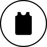 Simple tank top icon design in a circle frame for clothing stores or textile manufacturers vector
