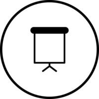 simple presentation screen icon inside circular frame ideal for business marketing purposes and office settings it provides minimalist simplicity vector