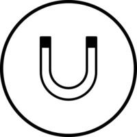 Simple representation of a magnet with circular frame illustration offering versatility and appealing design for use in various materials vector