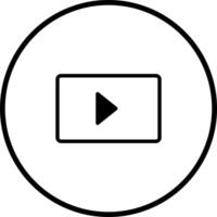 Simple play button illustration isolated within a circle representing content accessibility for creative projects vector
