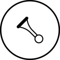 Simple minimalist klaxon icon design within a circle for web and graphic applications illustration vector
