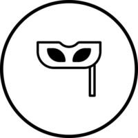 Simple masquerade party mask icon within a circle symbolizing festive celebrations and mysterious elegance vector