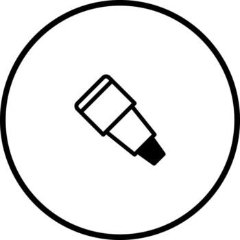 Simple line art illustration of a telescope inside a circle icon perfect for minimalistic design vector