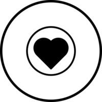 Simple heart icon in circle frame symbol of love and affection representation graphic vector