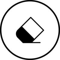 Simple eraser icon graphic design illustration in minimalist style for education materials and correction concepts vector