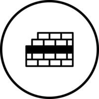 Simple brick wall illustration featuring a strong construction theme perfect for architectural representation or design projects vector