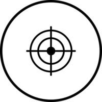 Simple black and white target icon illustration perfect for business goal achievement concept or strategy design vector