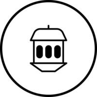Simple bird feeder icon illustration showcasing outline on white background representing wildlife and feeding vector